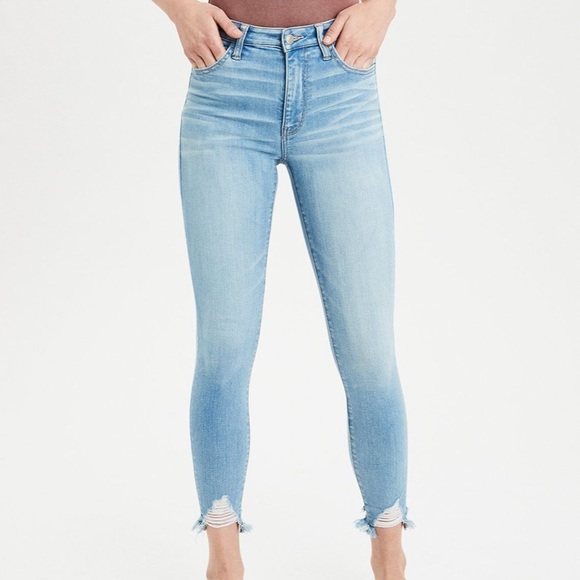 American Eagle Outfitters | Jeans | American Eagle Super Hirise Jegging Crop  Light Wash 8 | Poshmark